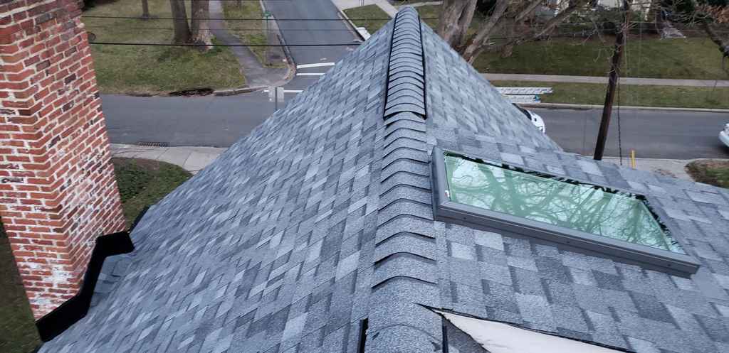 newly replaced asphalt shingle roofing system Gaithersburg, MD