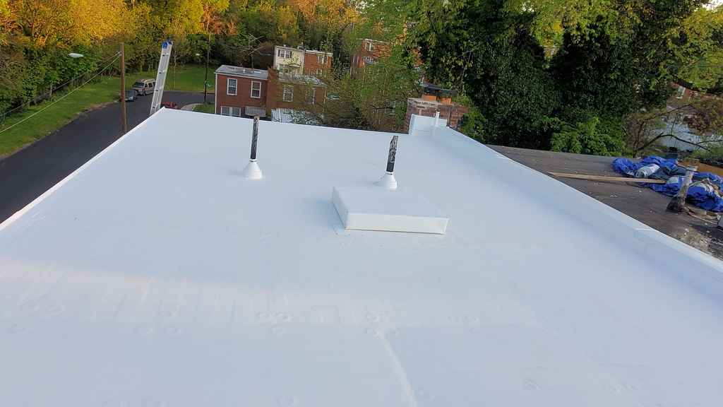 new residential TPO flat roofing system Gaithersburg