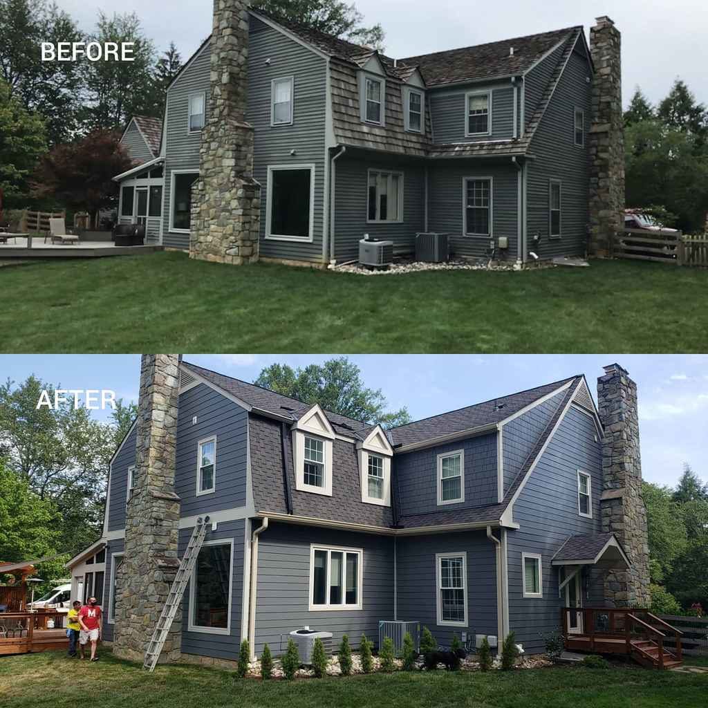 newly siding before and after Gaithersburg, MD
